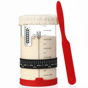 lot 20073 image: INOBYO Sourdough Starter Jar Kit, 24 oz Wide Mouth Sour Dough Jars Glass