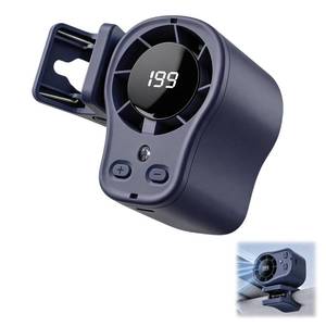 lot 20084 image: Portable Clip on Air Conditioner Fan for Car with LED Display, 360° Rotation 199 Speeds Mini Cooling Fans, USB Rechargeable Personal Fan for Car Vehicle, Travel, Stroller, Office, Camping
