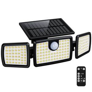 lot 20093 image: Solar Lights Outdoor, Quick Charge Solar Motion Deck Lights Outdoor for Deck with 158LEDs High Brightness, Larger Built-in Tempered Glass Panel, Sensitive PIR Motion Inductor (Remote,1 Pack)
