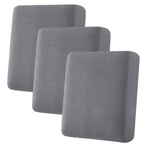 lot 1247 image: H.VERSAILTEX Super Stretch Individual Seat Cushion Covers Sofa Covers Couch Cushion Cover Slipcover Sets Thick Jacquard Textured Twill Fabric (3 Piece Sofa Cushion Covers, Grey)