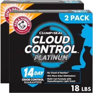 lot 1249 image: ARM & Hammer Cloud Control Platinum Cat Litter, Multi-Cat, 18 lbs