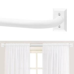 lot 1260 image: TANGWIN Wrap Around Blackout Curtain Rods,1 Heavy Duty Adjust 28-60,White