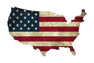 lot 2216 image: Rogue River Tactical USA American Flag Metal Tin Sign, 14x8 Inch, Wall D�cor -Man Cave Bar US United States Rustic Cut Out Outline