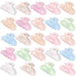 lot 2218 image: 16 Pcs Large Acrylic Hair Claw Clips Bulk Non-Slip Hold Jaw Clamps for Women Girls Mermaid Stylish French Barrettes Accessories Thick and Thin Hair Headpiece Home Out Birthday Party Gift (16PCS)