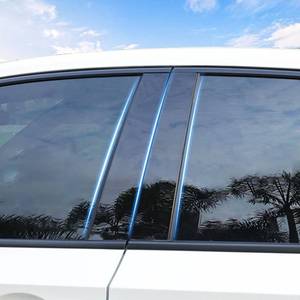 lot 2221 image: FFIHTY B Pillar Trim Fit for Ford Focus 2012-2018 Car Door Window Pillar C-Pillar Trim Anti-Scratch 6 pcs - Bright Black