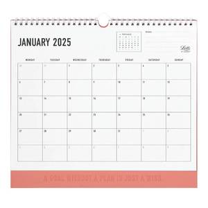 lot 2235 image: Letts of London Conscious 2025 Monthly Wall Calendar, 12 Months, January to December, Eco-Conscious, 100% Recycled, 11.8 x 10.625, Clay (C082348-25)