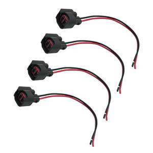 lot 2243 image: MTRPS 4 PCS Car Fuel Injector Connector, EV6 EV14 Standard Motor Product Socket Replacement with Harness, Auto Injector Connectors Pigtail Plug Wire for Most Cars SUVs Trucks