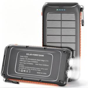 lot 2252 image: Solar Charger Power Bank 49800mAh, Portable Solar Phone Charger with 2 USB-A & USB-C Ports, 15W Fast Charging for iPhone, Samsung and More, Dual Flashlightfor Camping, Travel & Emergency Backup