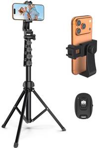 lot 2268 image: Liphisy 64 Tripod for Cell Phone & Camera with Remote and Phone Holder