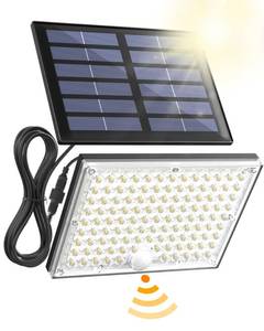 lot 2278 image: SUPERDANNY Solar Outside Lights with 113 Bright LEDs 7000K with 16ft Cable