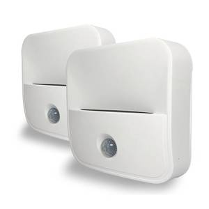 lot 2317 image: ENATECLITE 2 Pack Waterproof OutdoorIndoor Motion Sensor Light, Child-Safe Screw-Locked Battery Operated Light, 13ft Range,3000K4000K5000K Adjustable LED Lights for Closet, Kitchen, Hallway, Garage