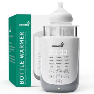 lot 3481 image: Grownsy Auto-Lift Nutri Bottle Warmer for Breastmilk & Formula, Gray