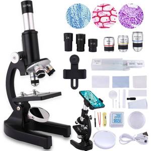 lot 3513 image: Microscope for Kids & Adults,40X-2000X Microscope with Phone Adapter & Slides Set,Suitable for Students School Lab and Home Education