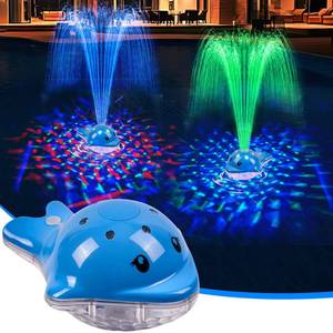 lot 4081 image: Floating Pool Fountain with Lights, Pool Water Fountain with Remote, 12 Pool Light Modes and 2 Fountain Modes, Rechargeable Swimming Pool Fountains for Inground Above Ground Pool
