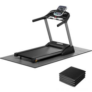 lot 4085 image: Stepwaver Treadmill Mat for Carpet & Hardwood Floors - 63 � 30, 0.2