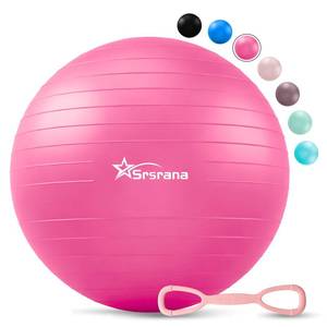 lot 4088 image: Srsrana Exercise Ball - Anti-Burst Yoga Ball for Pilates, Pregnancy & Core Stability - Ergonomic Office Desk Ball Chair & Physical Therapy Equipment, Quick Pump Included