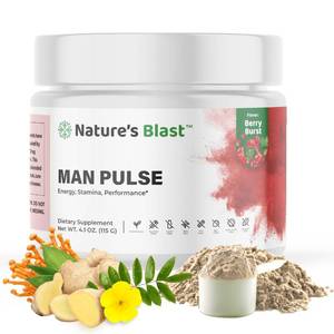 lot 6390 image: NATURES BLAST Man Pulse  Male Energy, Stamina & Vitality Support for Men
