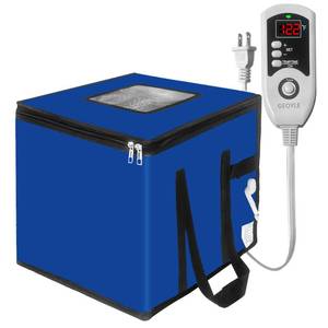 lot 6440 image: GEOYLE Folding Dough Proofing Box, Sourdough Starter with Temp Control (0-122��) & 96H Timer, 20L Bread Proofing Box for Sourdough, Pizza, Yogurt, Seed Starting,Blue 10.6  10.6  10.6inch