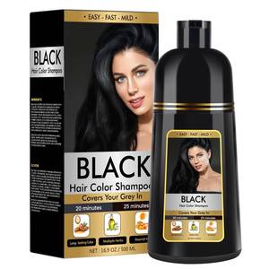 lot 6465 image: BOJICA Black Hair Dye Shampoo 3 in 1 for Gray Hair, Hair Color shampoo for Women, Shampoo Hair Dye- Grey Hair Coverage-17.6 OZ