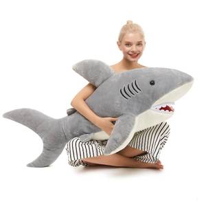 lot 7762 image: MorisMos Giant Shark Stuffed Animal, 51 Inch Large Shark Plush