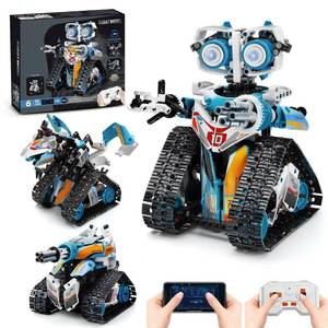 lot 7774 image: DOLIVE Robot Toys for Kids Ages 8-14, Remote & App-Controlled 3 in 1 STEM Robotics Set for Kids, Creative Birthday for Boys Girls Aged 8 9 10 11 12 (695 Pieces)