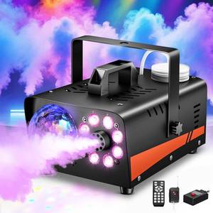 lot 7775 image: Dashsafe 1200W Fog Machine, 6000CFM for Halloween, Disco Light & Remote