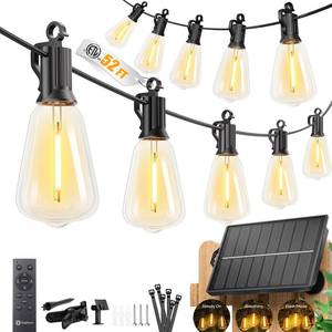 lot 7777 image: Brightown 52FT Solar String Lights Outdoor Waterproof, Up to 26Hrs Runtime
