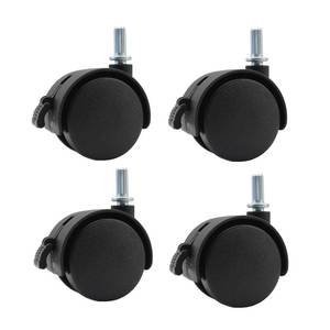 lot 8364 image: Pndbnq Swivel Caster Wheels 4 Pack 1.5 Inch Locking Casters with 6.25mm Diameter Straight-line Stem, Wheel Replacement for Plastic Furniture Drawer Carts, Boxes, Cabinets, Shelves with Reserved Holes