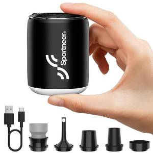lot 8384 image: Sportneer Mini Air Pump 1600mAh Rechargeable Air Pump for Inflatables with Hook and Light Function, Air Mattress Pump for Pool Floats, Sleeping Pads, Swimming Ring, Vacuum Storage Bags, 3.6oz