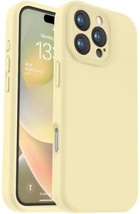 lot 8392 image: Vooii Compatible with iPhone 16 Pro Case, Liquid Silicone Upgrade Camera Protection Soft Anti-Scratch Microfiber Lining Shockproof Phone Case for iPhone 16 Pro 6.3 inch - Creamy Yellow