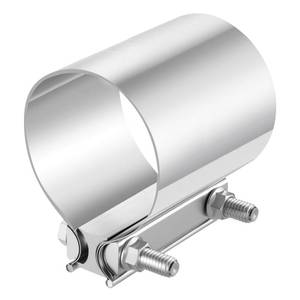 lot 8410 image: EVIL ENERGY 3.5 Inch Exhaust Clamp, 3 12 Butt Joint Band Clamp Sleeve Coupler Stainless Steel for Pipes, Mufflers, Catalytic Converters 2PCS