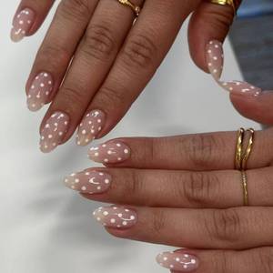 lot 8426 image: HPYFOI Press on Nails - Short Almond, Cute Polka Dot