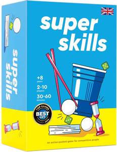 lot 11493 image: Super Skills - Action Game for Competitive People - Beat Your Friends at 120 Challenges - Fun Group Activity for Family Night or Party with Kids, Teen