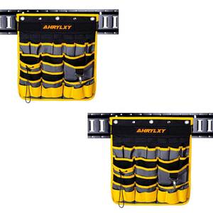 lot 11503 image: E-Track Hanging Tool Organizer, Wall Mounted Multi Pocket Tool Holder
