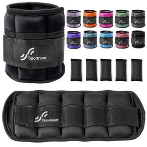 lot 11514 image: Sportneer Adjustable Ankle Weights, 2-10 lb per Pair, Removable Weights