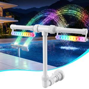 lot 11515 image: LED Pool Fountain with Remote, Rechargeable Waterfall Spray
