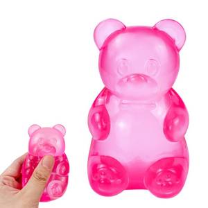 lot 12376 image: Bear Squishy, Stress Bear Taba Squishy, Taba Squishy Toys for Kids, Stress Balls Valentines Day Gifts Birthday Gifts Party Favors-Rosy