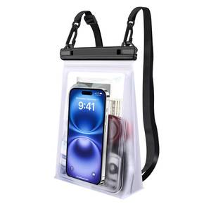 lot 12395 image: PEDVSTY Large Waterproof Phone Pouch with Sealing Strip, White