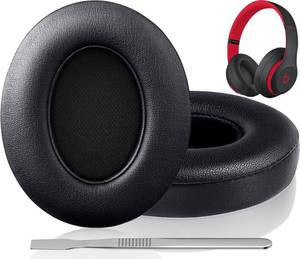 lot 12401 image: FEYCH Beats Studio Replacement Earpads for Beats Studio 3 &Beats Studio 2 (B0500 B0501) 2 Pieces Noise Isolation Comfortable Memory Foam Ear Cushions (Black)