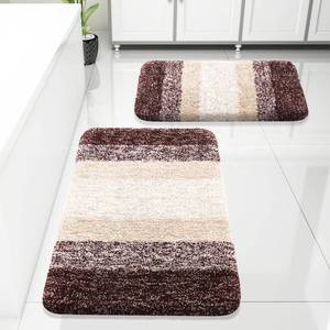 lot 19664 image: Arotive Microfiber Bathroom Rugs Set 2 Piece, 30x2024x16, Brown