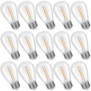 lot 19666 image: S14 Replacement LED Light Bulbs, 1W S14 LED Bulbs, Outdoor String Lights