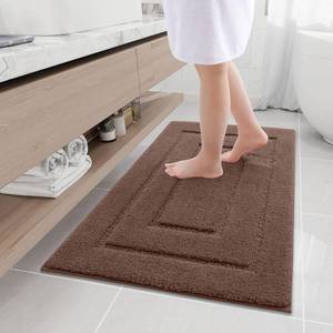 lot 19668 image: Buganda Microfiber Bathroom Rugs 36x24, Soft Shaggy Absorbent Bath Rugs