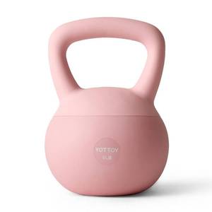 lot 19673 image: YOTTOY Soft Kettlebell,Kettlebell Anti-Slip Grip Weight for Home Workouts, Kettlebells Set Strength and Safety Guaranteed (Pink, 6 LB)