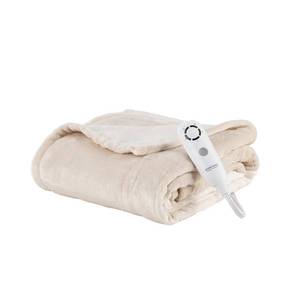 lot 19681 image: Berkshire Blanket Heated Throw �� Reversible Loftmink Velvety Fleece Electric Blanket, 5 Heat Settings & Auto Shut-Off, Ultra-Cozy for Couch, Bed & Office, 50 x 60, Polar Blue