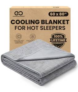 lot 20262 image: Everlasting Comfort Cooling Blanket for Hot Sleepers - Soft, Lightweight & Breathable Throw Blanket with Easy to Clean Material - Luxury Throws for Hot Flashes & Night Sweats (60x80)