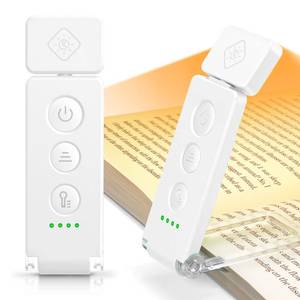 lot 20266 image: Glocusent Eye-Caring 12 LED Book Light, Compact Rechargeable Reading Light
