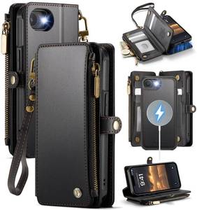lot 20276 image: Defencase for iPhone 17e16e Case Wallet Compatible with Magsafe, Black