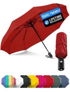 lot 20294 image: Rain-Mate Windproof Compact Umbrellas for Rain - Strong Reinforced Fiberglass Rib Design & Auto Open & Close - Portable Folding Travel Umbrella - Lightweight & Packable for Women & Men, Easy Collapse
