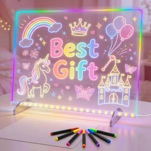 lot 20307 image: LED Drawing Board, Back to School Gifts for Kids, Birthday Gifts for Girls (USED, Markers Not Included)