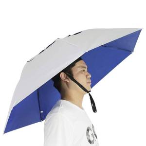 lot 20317 image: NEW-Vi Fishing Umbrella Hat Folding Sun Rain Cap Adjustable Multifunction Outdoor Headwear
